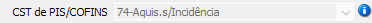 1. CST de PIS/COFINS