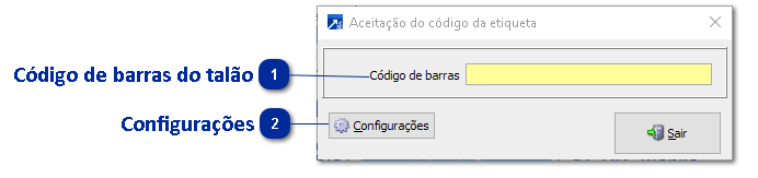 Aceitação do Código de barras do talão