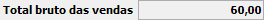 6. Total bruto das vendas