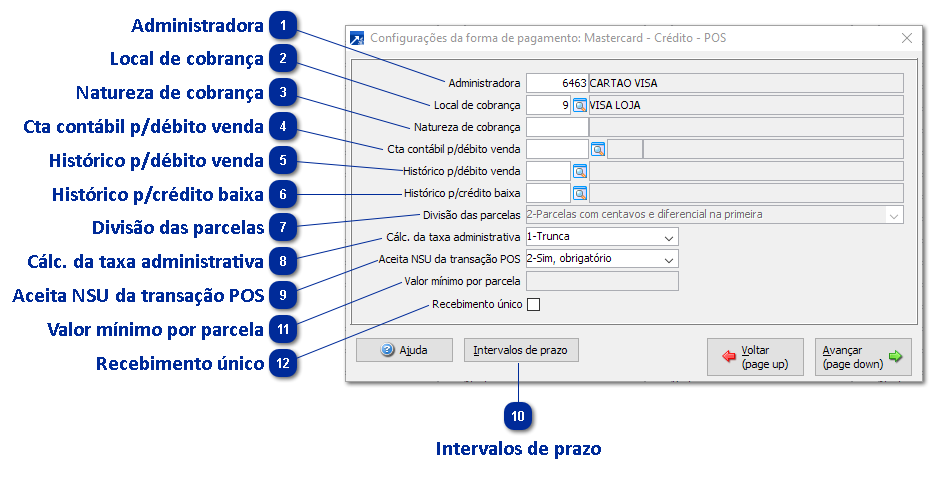 Configurações de Pagamento