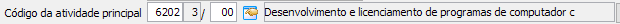 3. Código da atividade principal