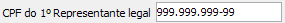 5. CPF do 1º Representante legal
