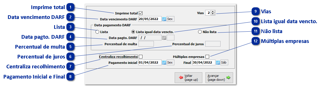DARF de IRRF e PIS