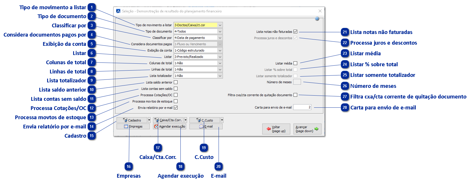 Demonstrativo do Planejamento Financeiro