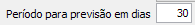 4. Período para previsão em dias