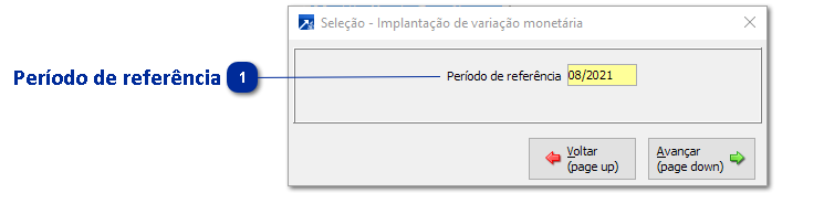 Implantação de Variação Monetária