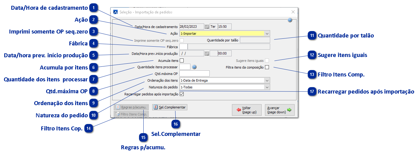 Importação de Pedidos do Faturamento