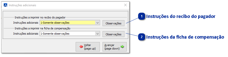 Instruções Adicionais do Local de cobrança