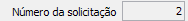 1. Número da Solicitação
