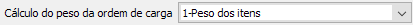 6. Cálculo do peso da ordem de carga