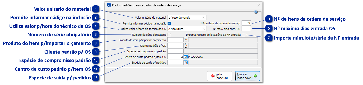 Padrões para Cadastro