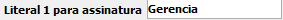 2. Literal 1 para assinatura