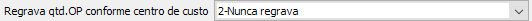 14. Regrava qtd.OP conforme centro de custo