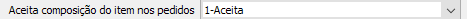2. Aceita composição do item nos pedidos