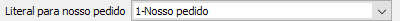 6. Literal para nosso pedido