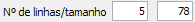 8. Nº de linhas/tamanho