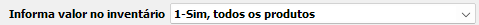 3. Informa valor no inventário