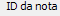 14. ID da nota
