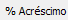 9. % Acréscimo