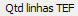 3. Qtd linhas TEF
