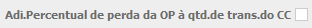 2. Adiciona percentual de perda