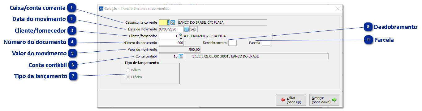 Transferência de Movimentos