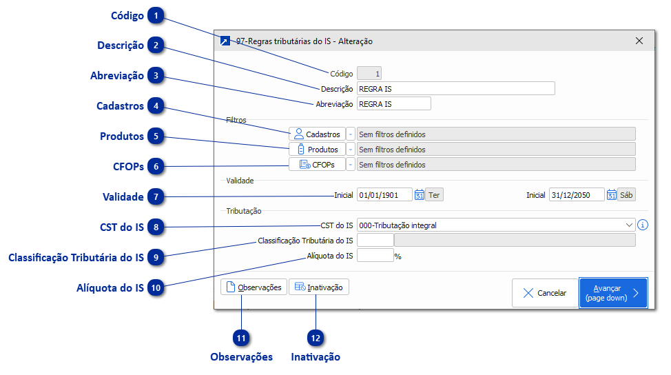 97 - Regras tributárias do IS