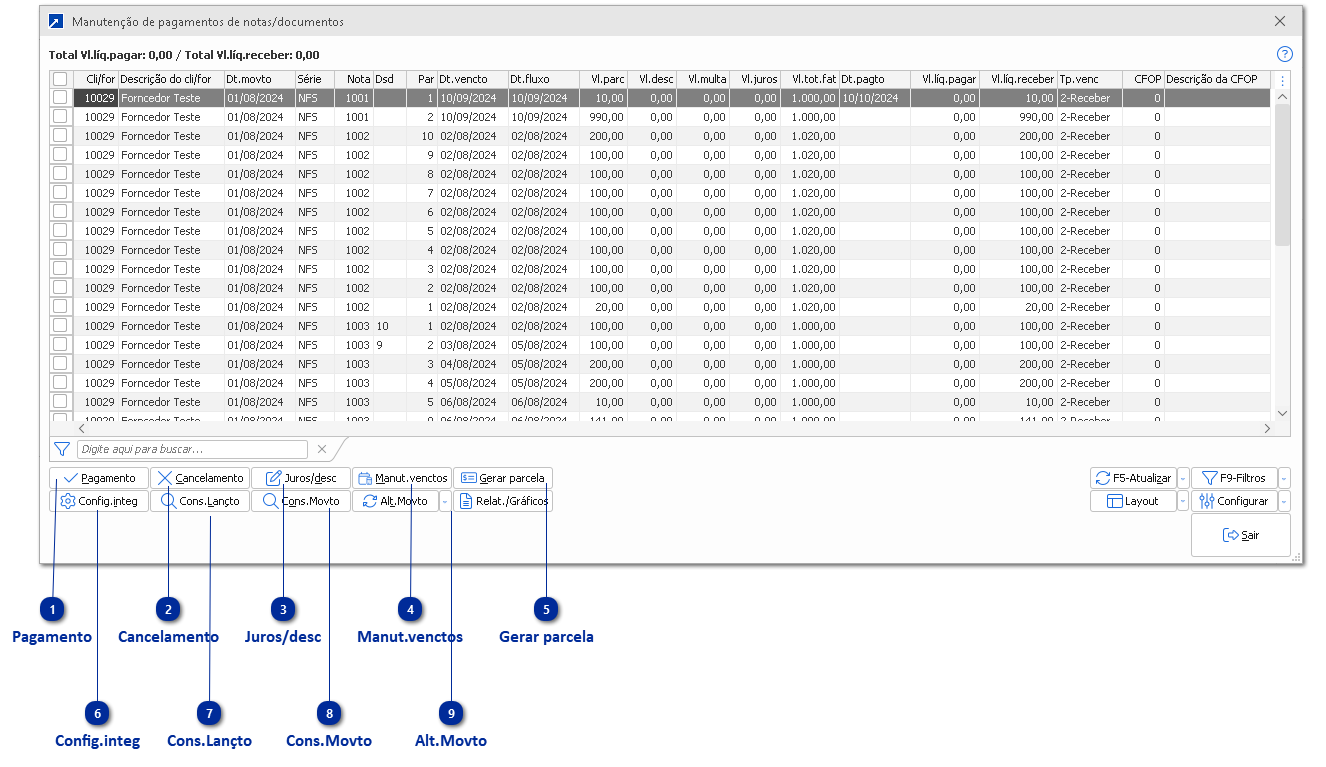 A Partir de Notas já Lançadas