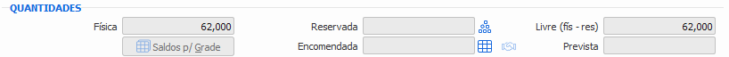 6. Informações das Quantidades