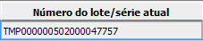 3. Número do lote/série atual