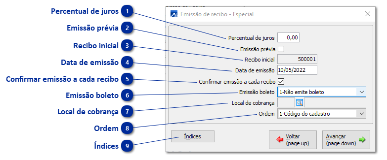 Recibos de Serviços em Formulário Especial