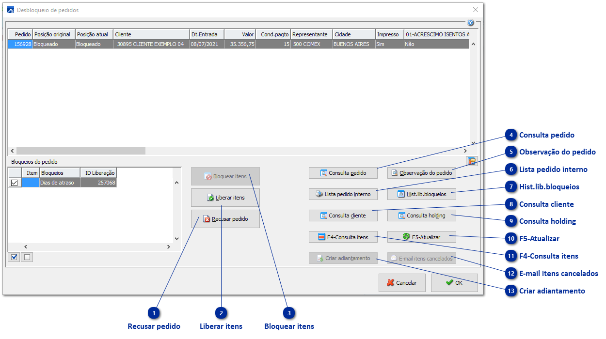 Bloqueio/Desbloqueio Manual