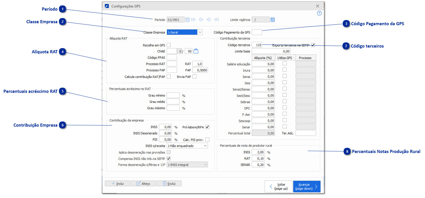 Botão Classe da Empresa