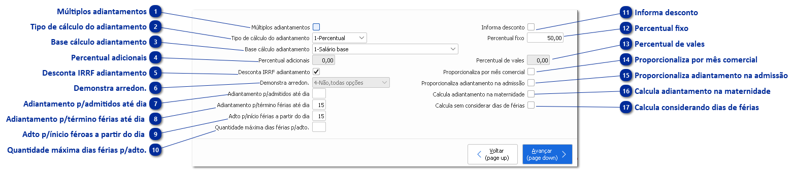Botão Dados p/ Cálculo