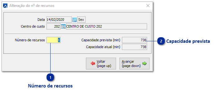 Botão de Alteração de Recursos