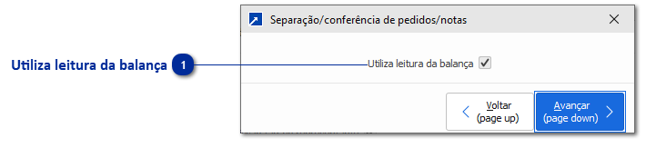 Separação/conferência de pedidos/notas