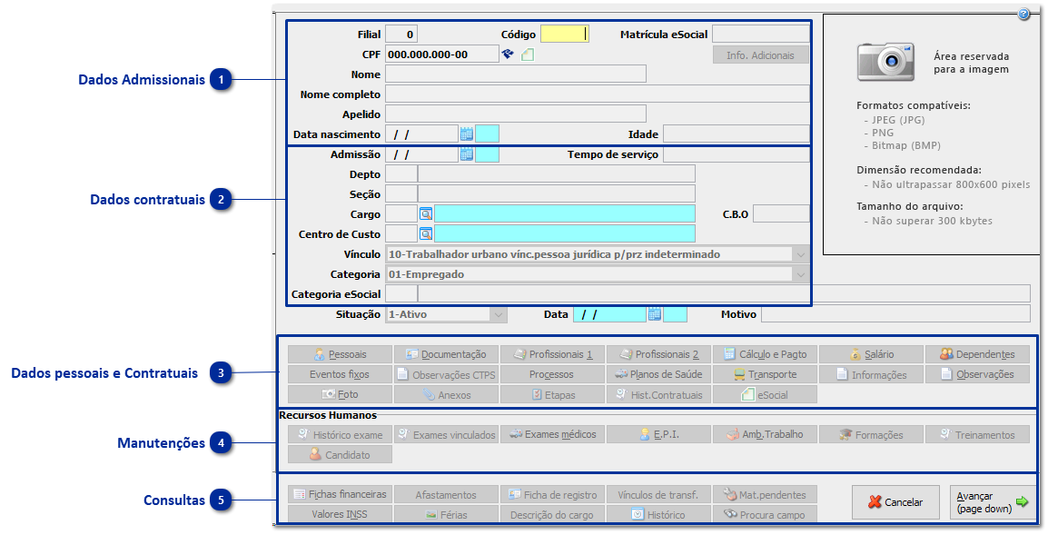 Cadastro de Funcionários