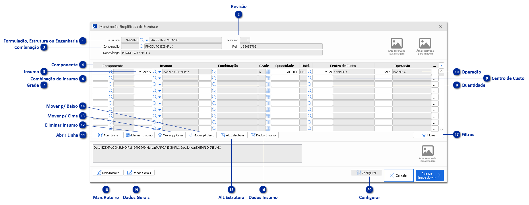 Manutenção Simplificada de Insumos
