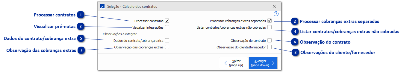 Cálculo dos Contratos
