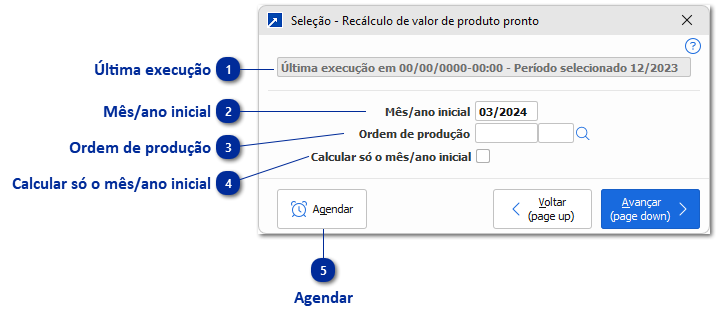 Cálculo de Movimentos de Produção