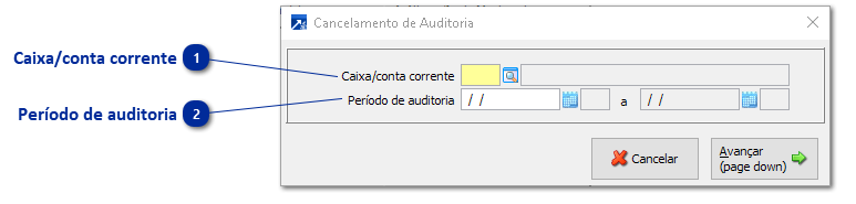 Cancelamento de Auditoria