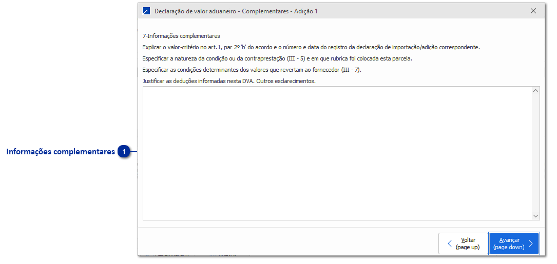 Informações Complementares