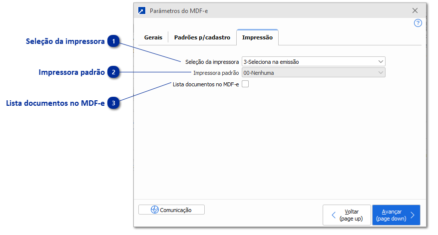 Configurações do MDF-e da Empresa do Módulo Transporte e Logística