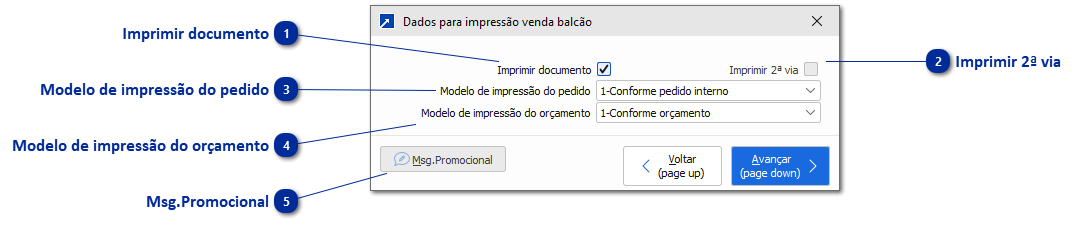 Configurações de impressão
