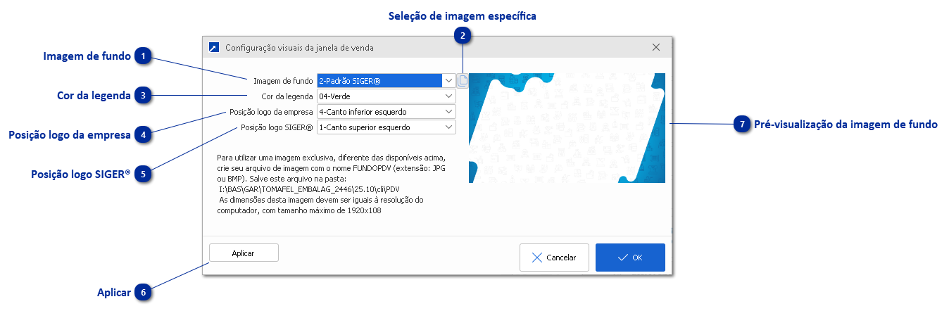 Configurações Visuais