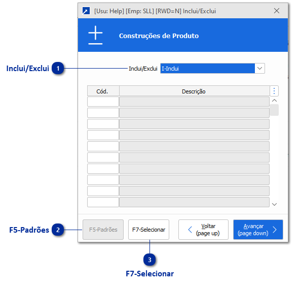 Construções de Produto