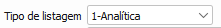 1. Tipo de listagem