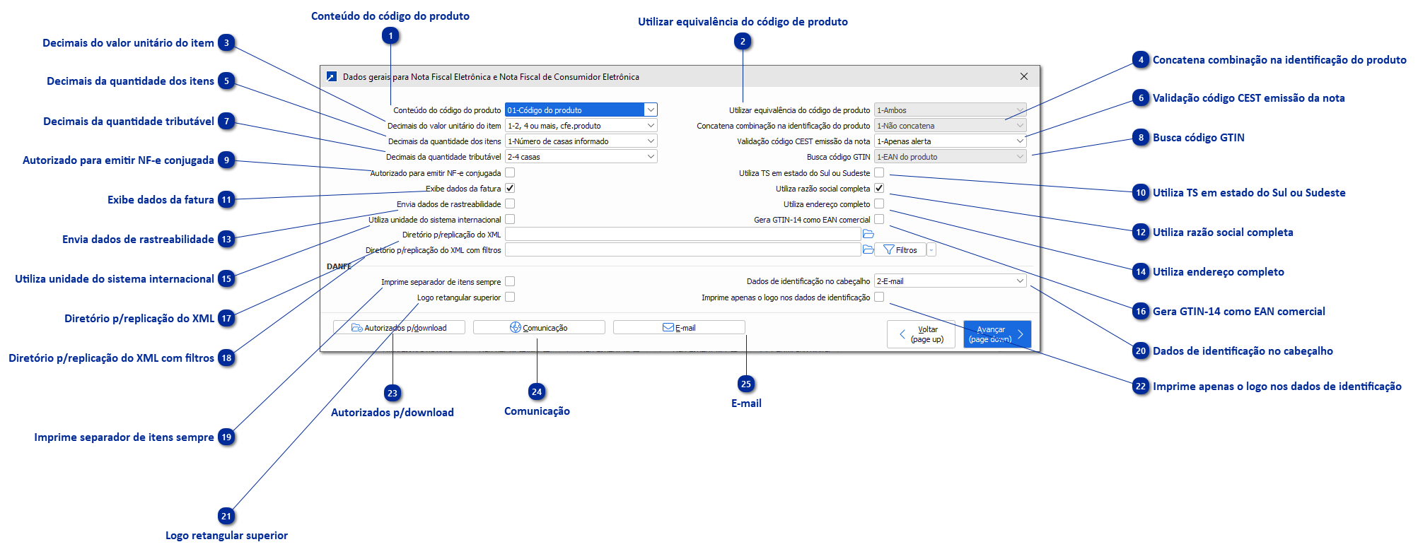 Dados gerais NF-e/ NFC-e