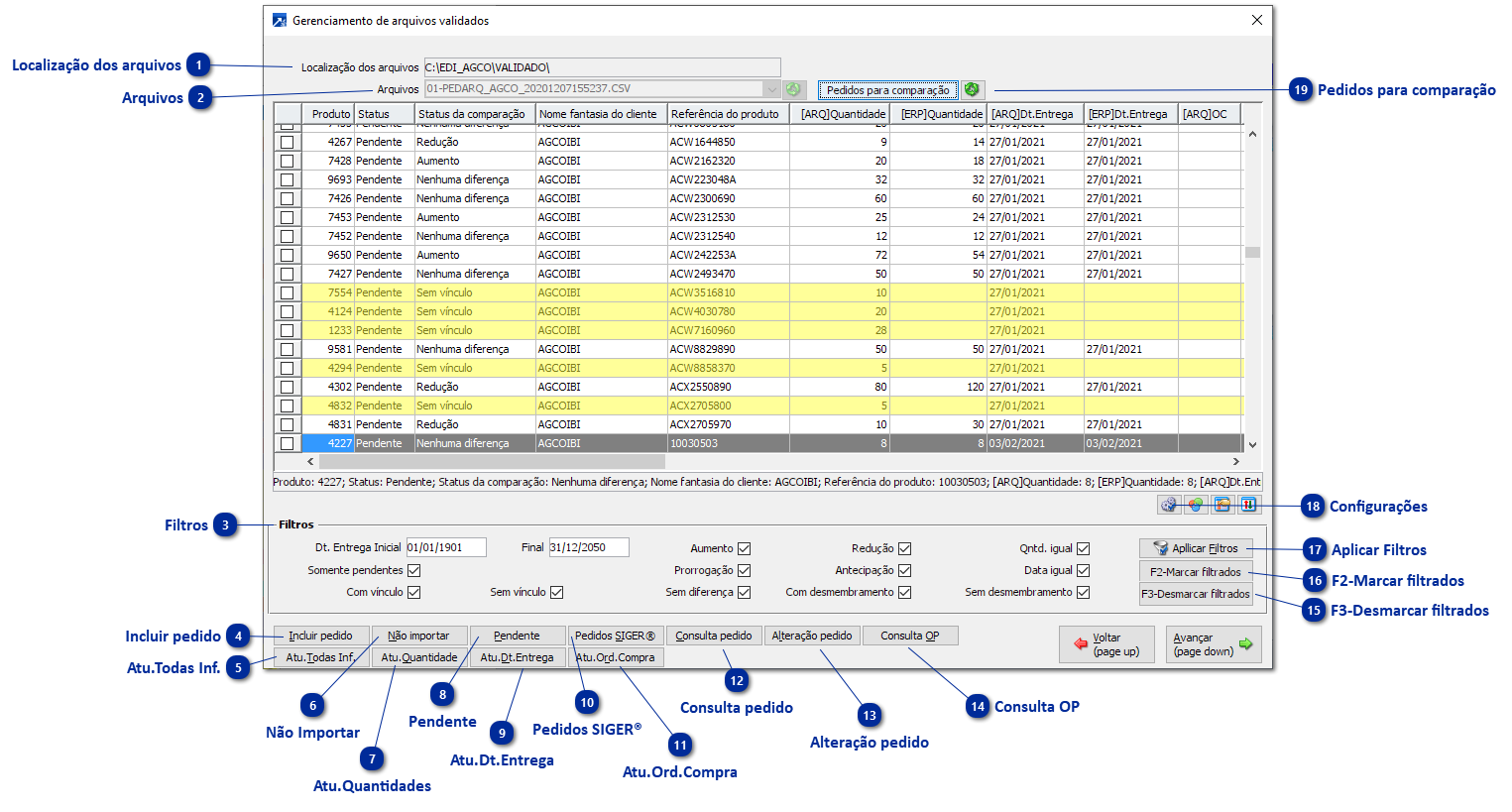Gerenciador de Arquivos Válidos