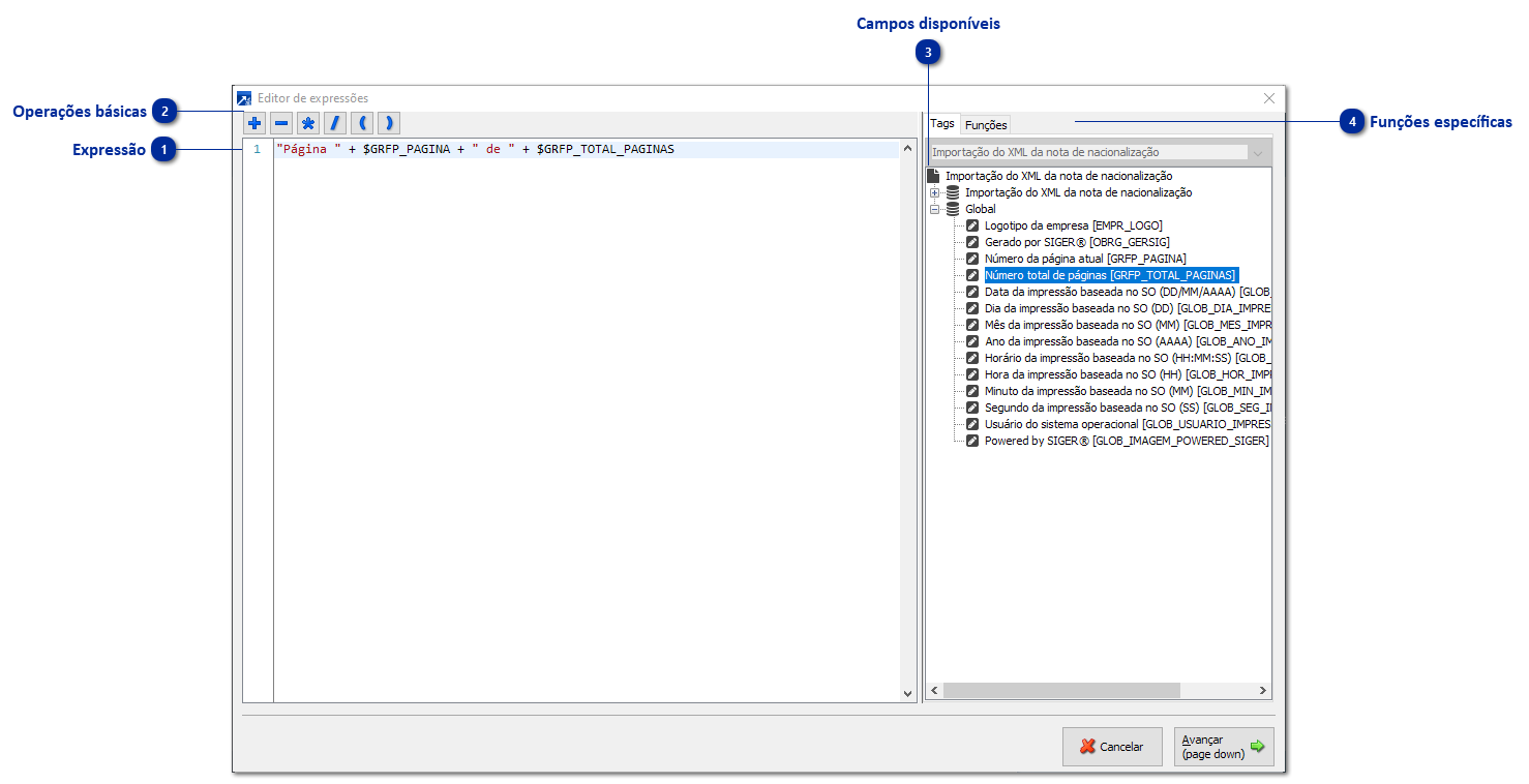 Editor de Expressões